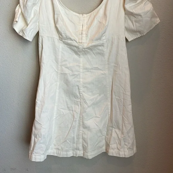 NWT Free People Cheyenne Puff Sleeve Denim Dress Size Medium - Picture 5 of 15